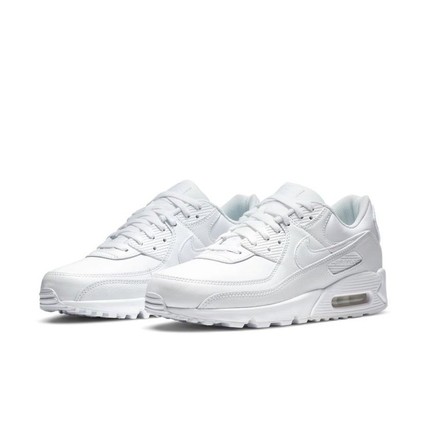 Nike Air Max 90 Leather Triple White OG CZ5594-100 sz 8 Men’s Retro Running