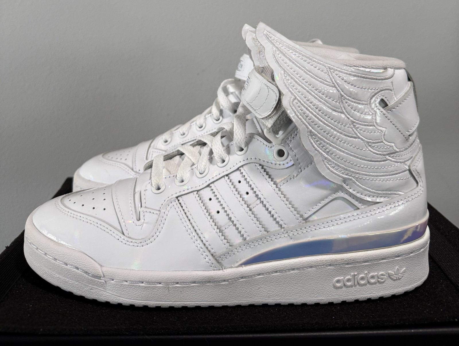 NEW Size 9 adidas X Jeremy Scott Forum Hi Wings 4.0 Shoes Opal White IE6861