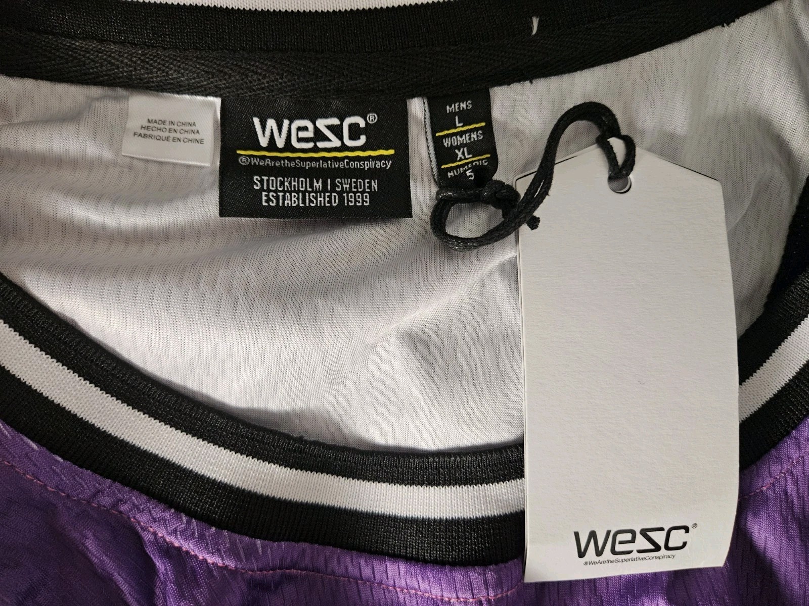 WESC Basketball Tank Gradient Pink Glo Purple To Pink Ombre Men’s Large NWT
