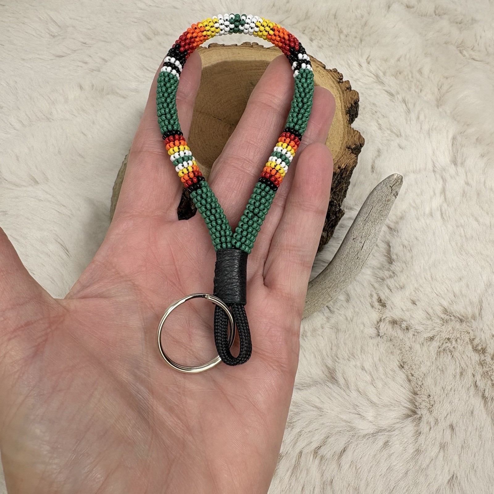 Bead Wrapped Keychain