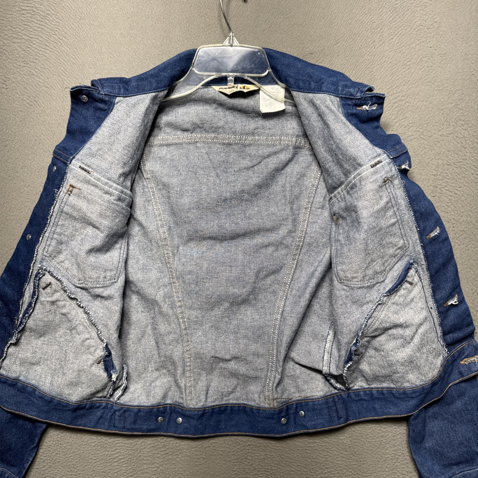Vintage 70s Maverick Blue Bell Denim Jean Trucker Jacket Size 36 Workwear USA