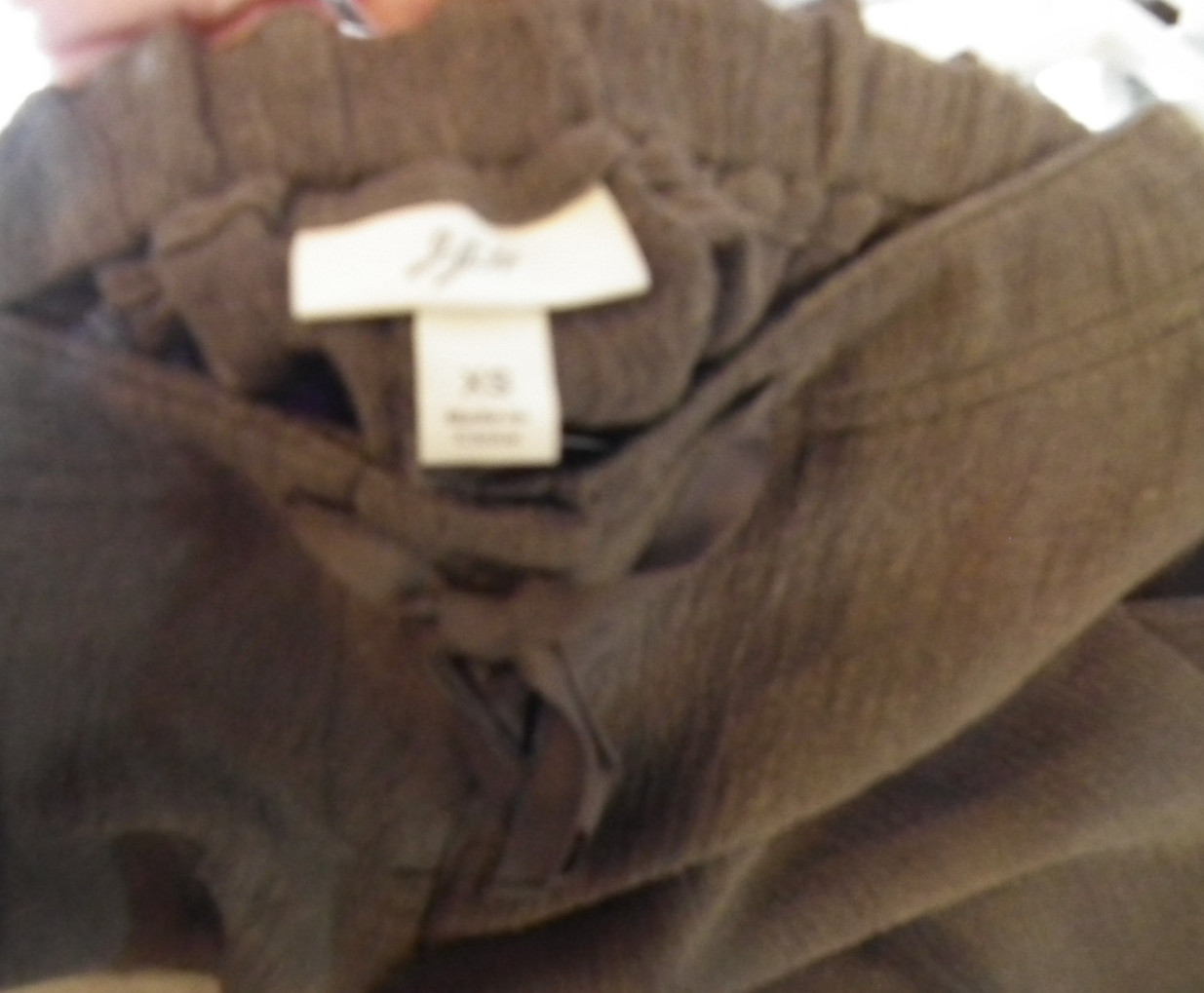 NWT J. Jill Hemp and Silk Brown Khaki Crepe Pant – Size XS