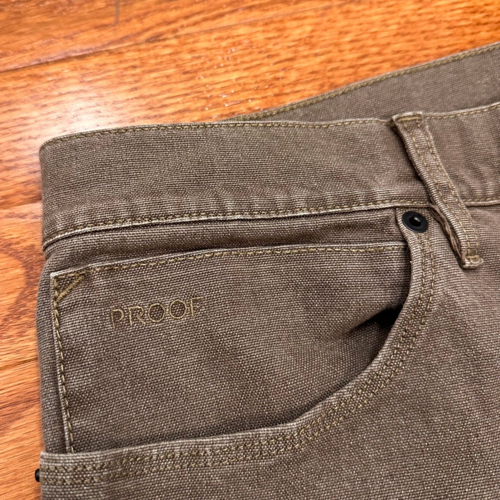 Proof Rover Slim Pants Mens 32×30 Brown Canvas Stretch Outdoor Hiking Workwear