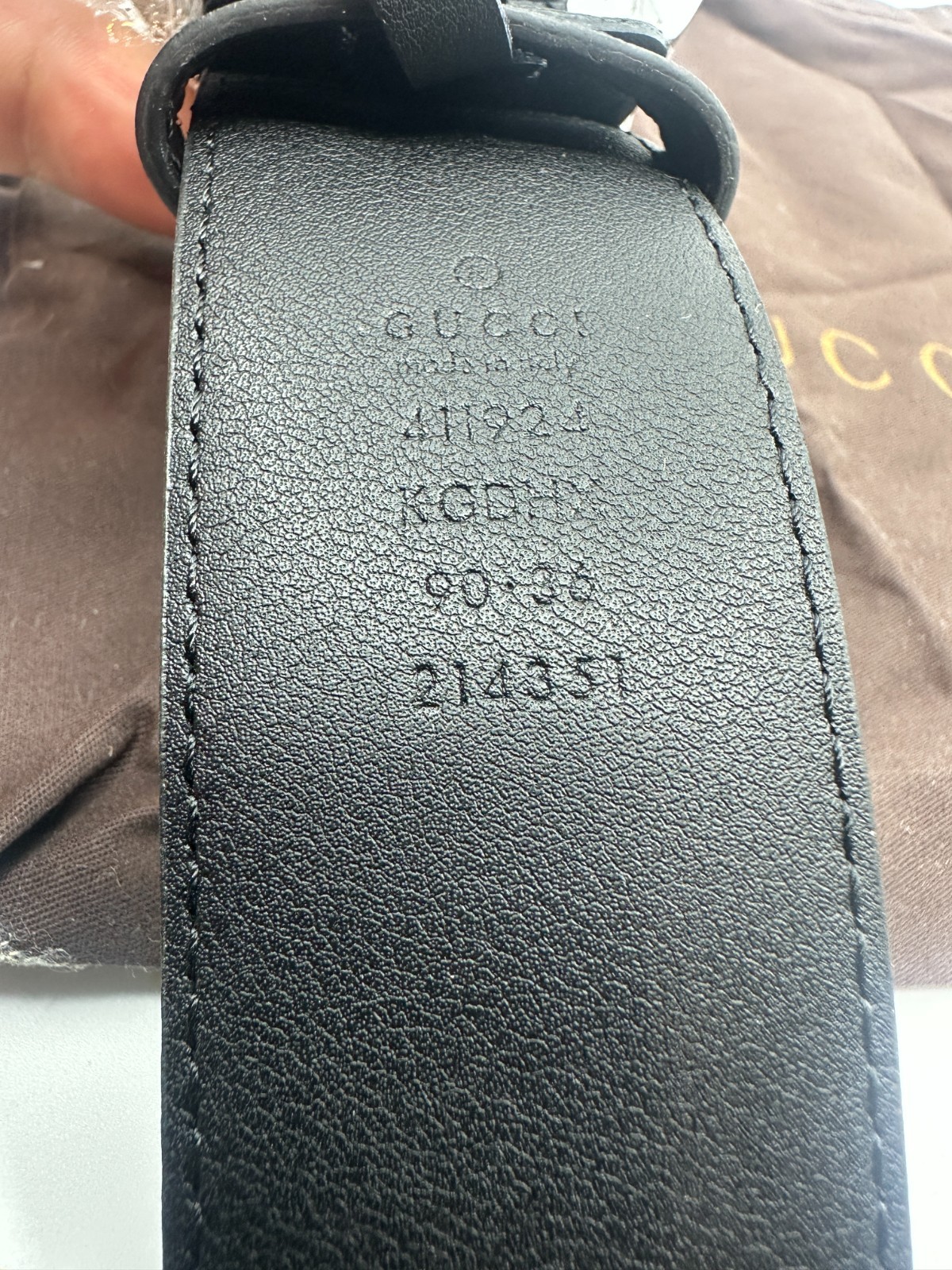 GG Mono Black/GreyGUCCl Canvas Belt Silver Buckle
