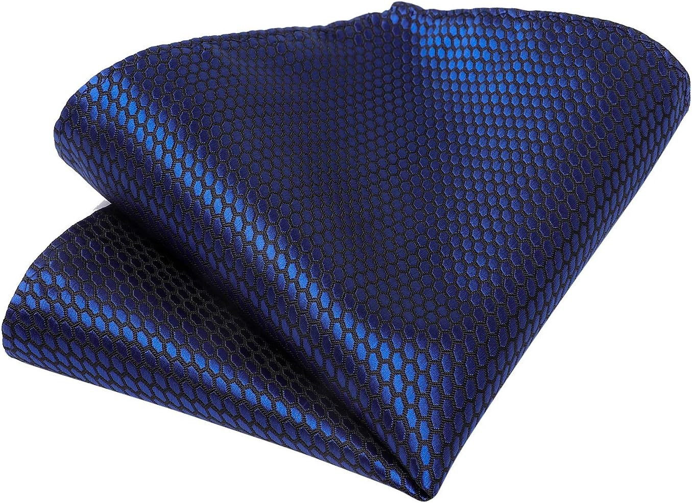 Mens Solid Color Tie and Pocket Square Set Woven Silk Plain Necktie & Handkerchi