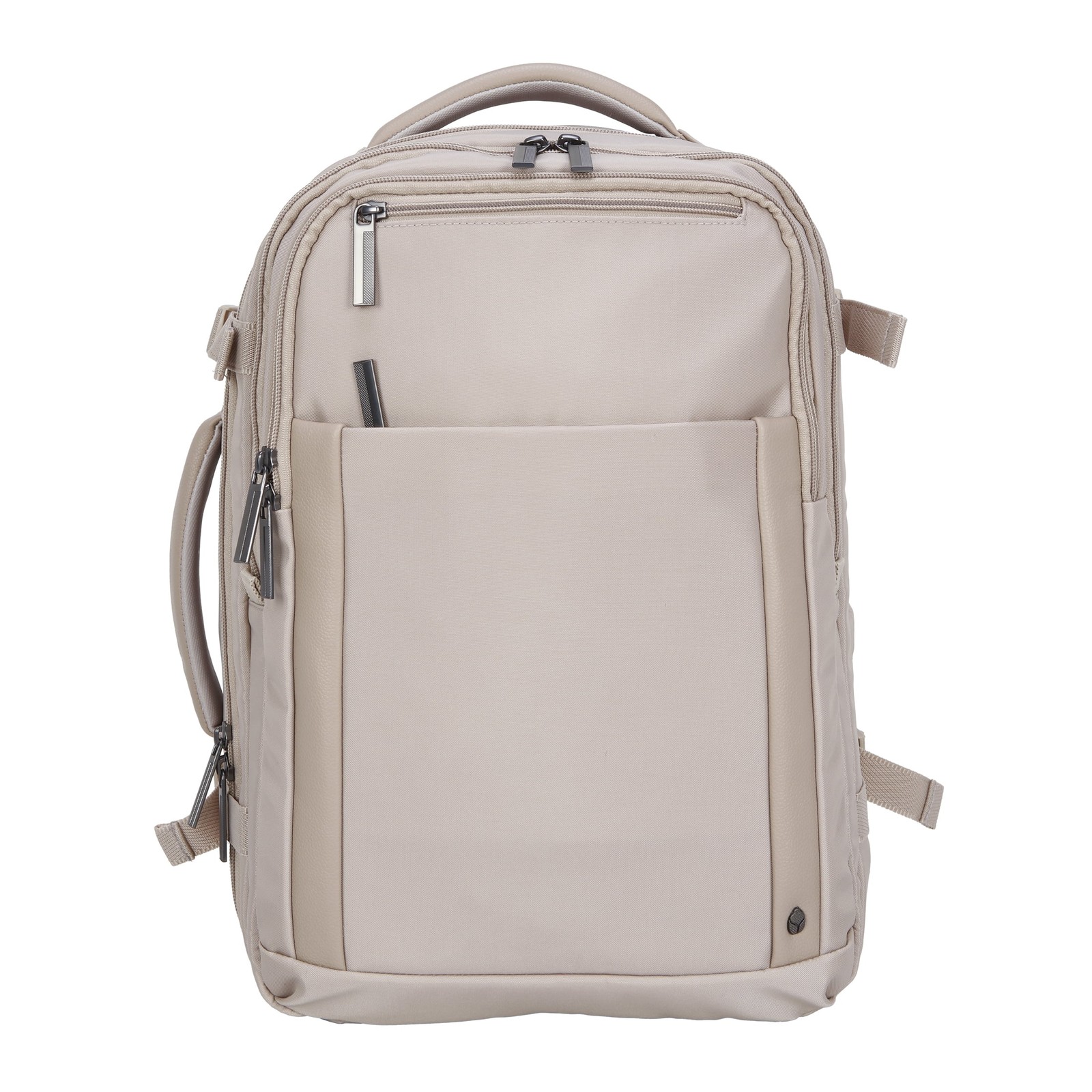 BTL BTL-25-TVLTAUPE 18-Inch Recycled Nylon Travel Backpack with 15-Inch Laptop