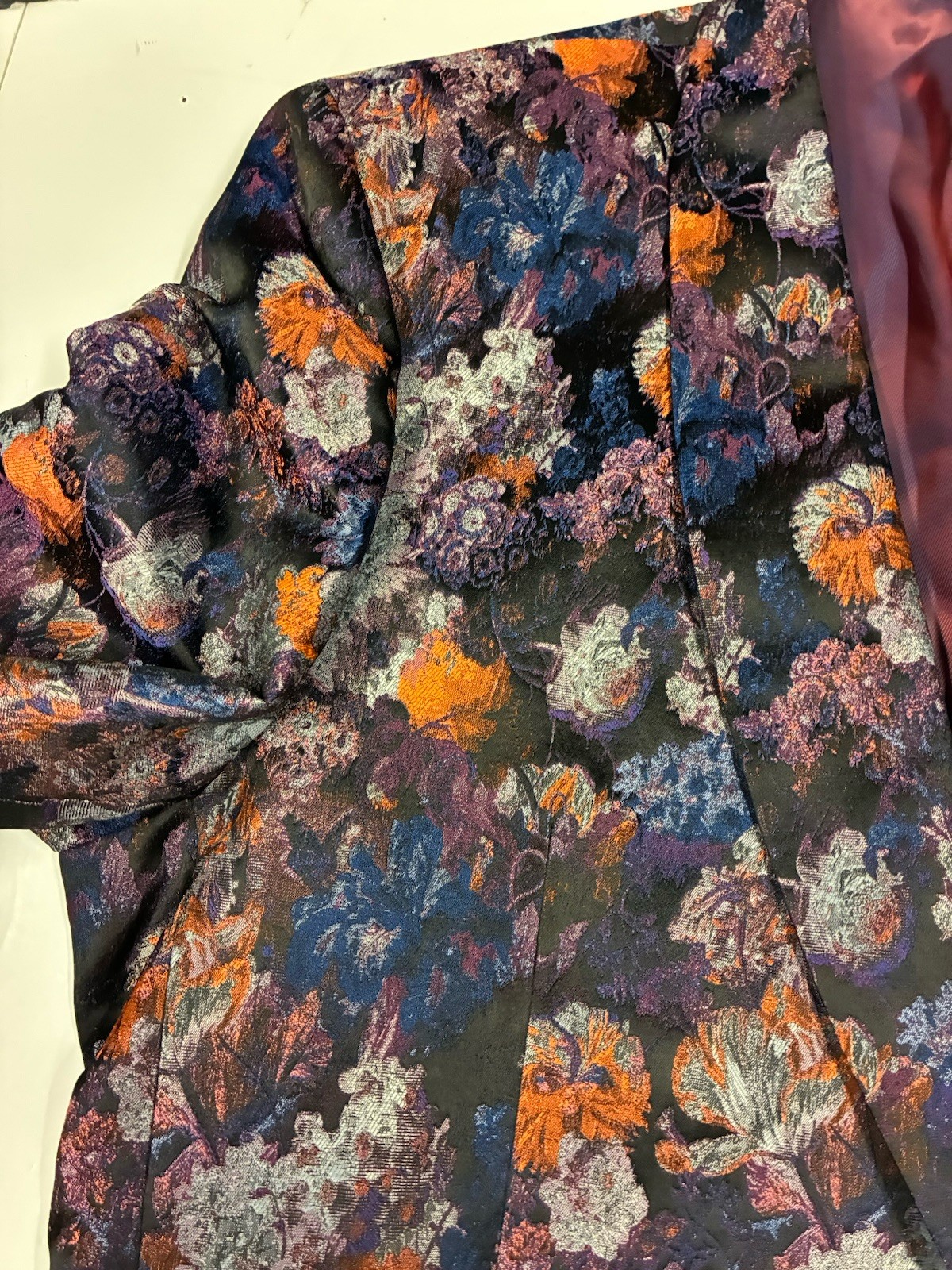 TALLIA x Lansky Bros Shawl Lapel Blazer 52XLMen Multicolor Floral Print 1-Button