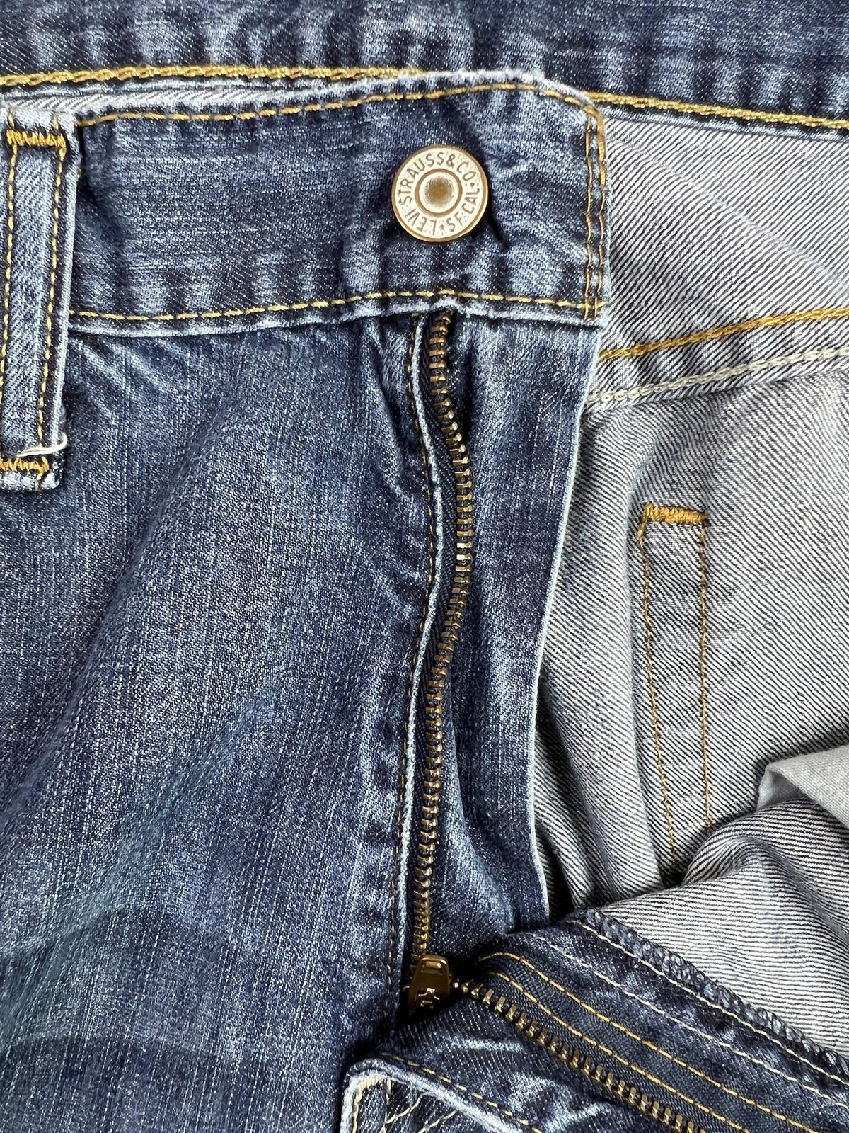 Levis 527 Jeans Mens 34×36 Blue Slim Bootcut Cotton Denim Medium Wash Pants