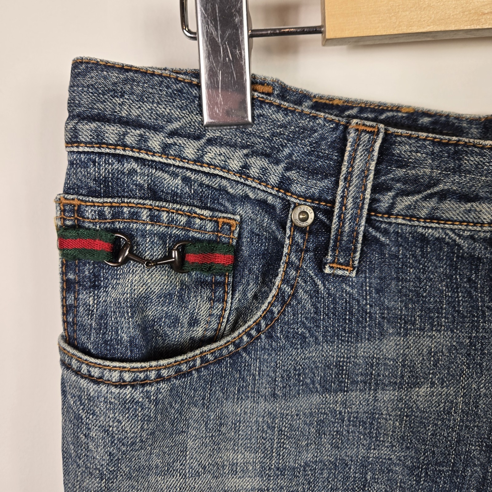 Gucci Skinny Jeans 48 32×26 Cropped Made in Italy Blue Denim Mens Luxury