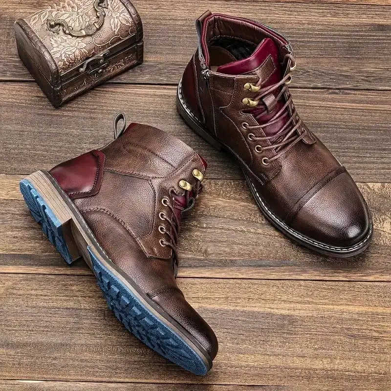 Rugged Leather Boots for Men – Durable & Stylish-Bareroots|124910