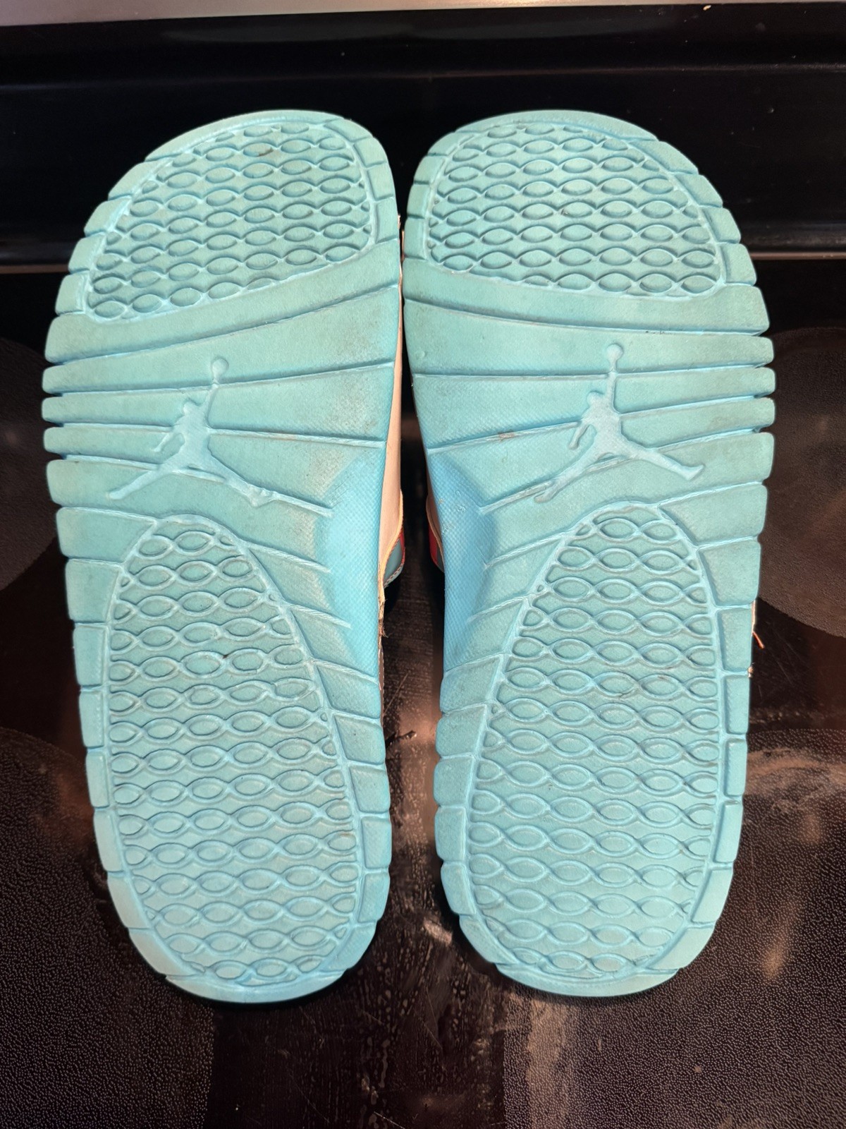 Size 12 – Air Jordan Hydro 7 Retro Slide Sandals Dark Grey Turquoise 705467-013