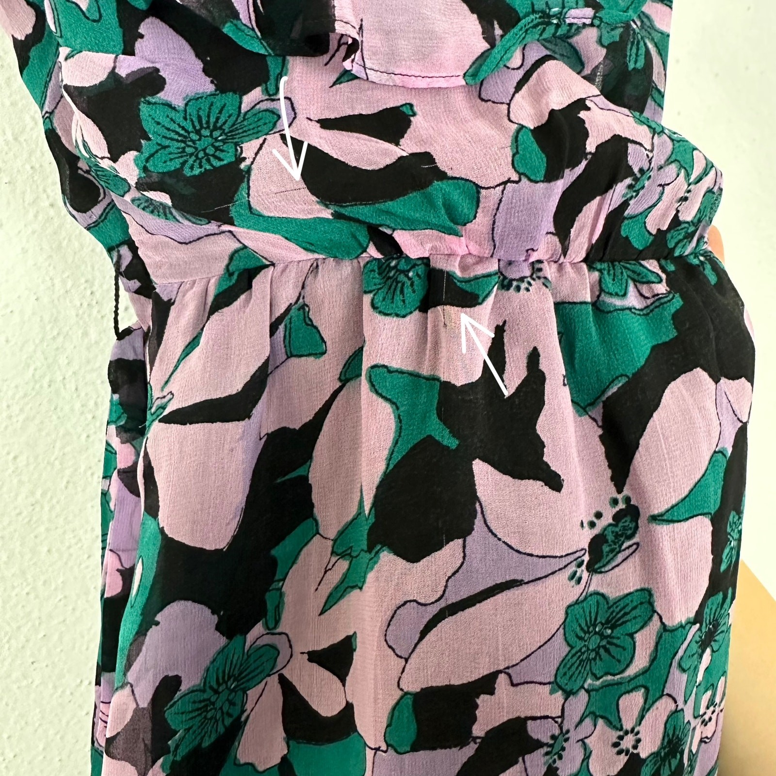 For Love and Lemons Maritza Floral One Shoulder Mini Dress Size Medium