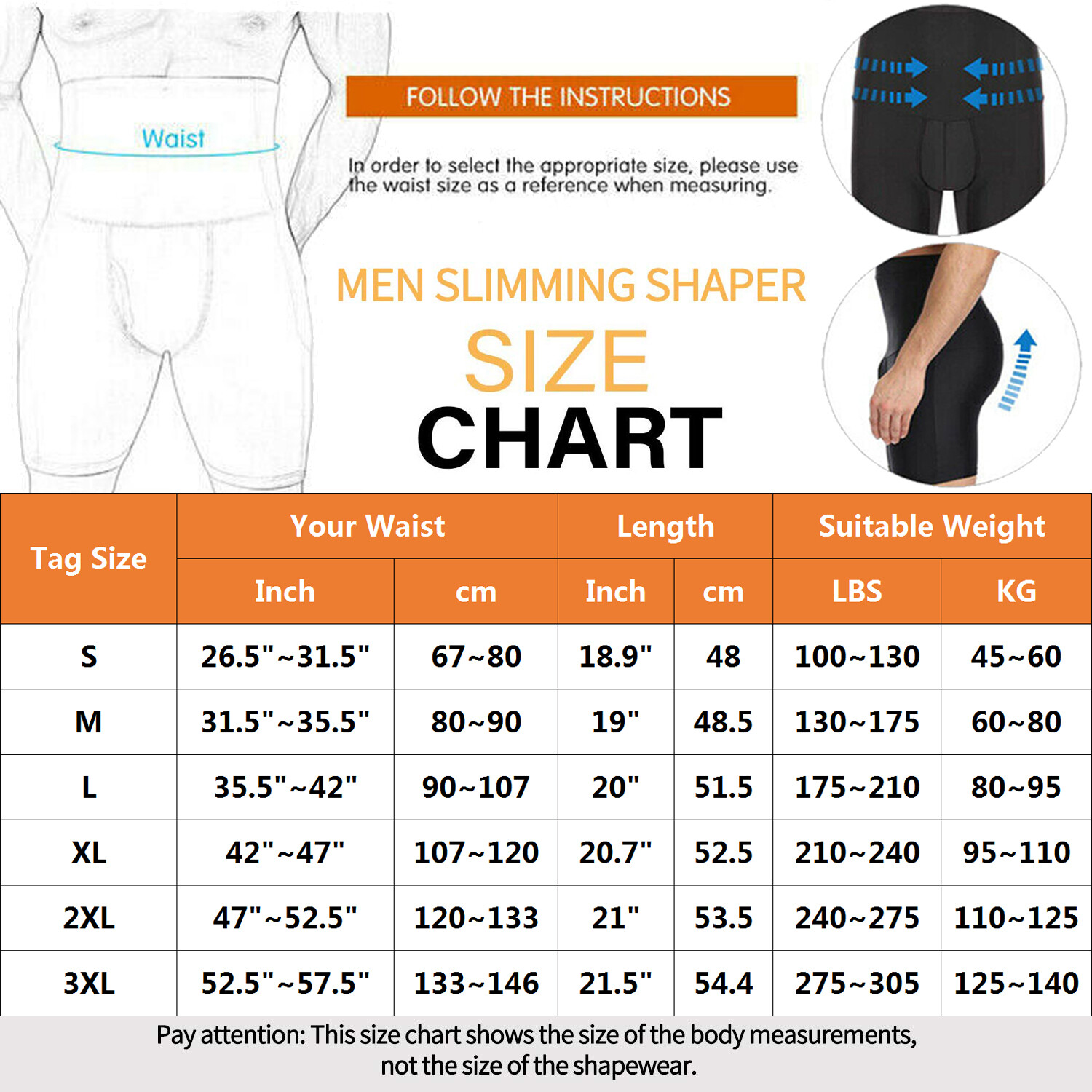 Men Compression Hi-Waist Boxer Shorts Tummy Slimming Body Shaper Girdle Pants