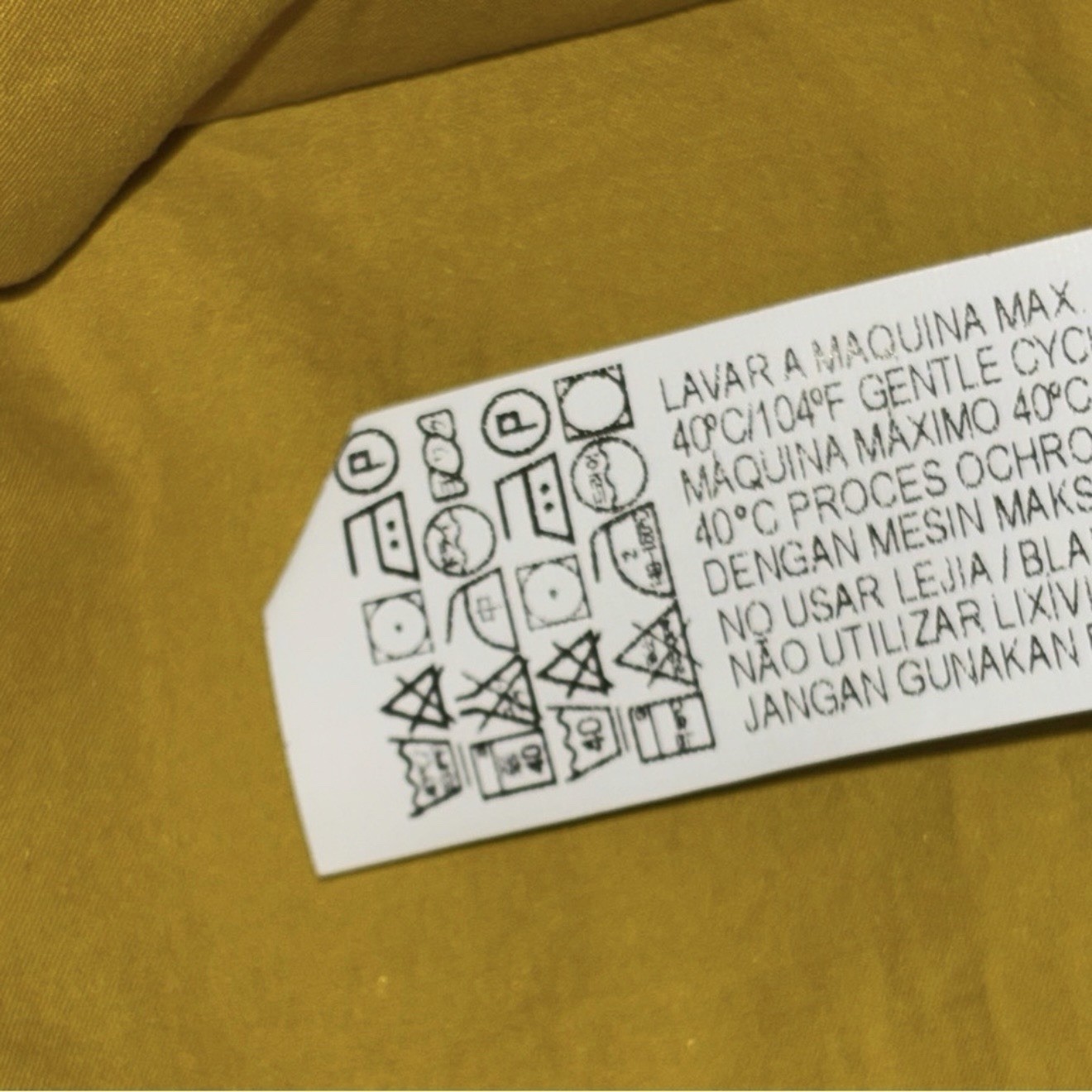 Zara Woman Blouse 97% Cotton / 3% Elastane Yellow Mustard Size S