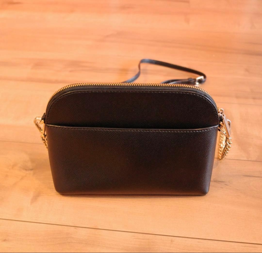 Michael Kors Leather Saffiano Shoulder Bag Black Women Purse Handbag