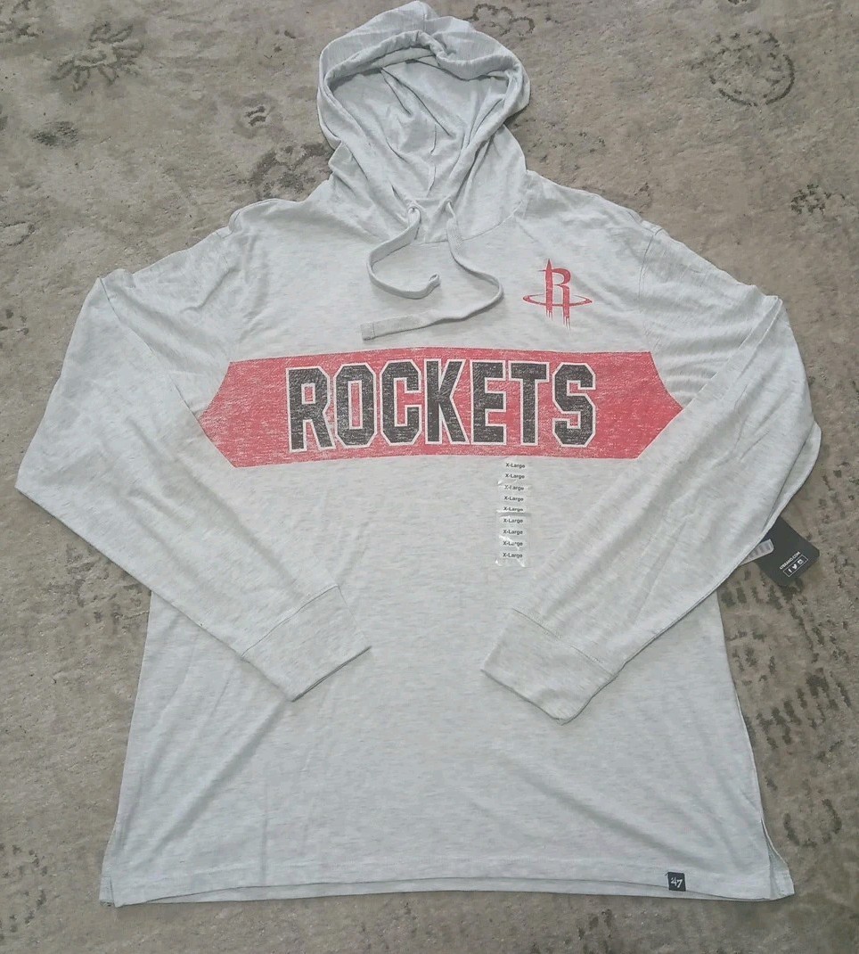 Houston Rockets 47 Brand Pullover hoodie Men’s size Xl long sleeve Light Weight