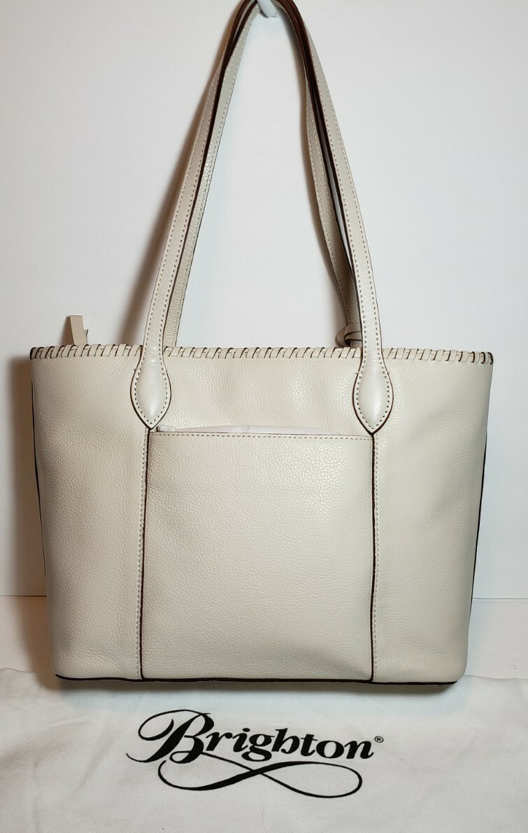 BRIGHTON FERRARA COLL. WHITE EMILIA MEDALLION TOTE SHOULDER HANDBAG NWOT $410