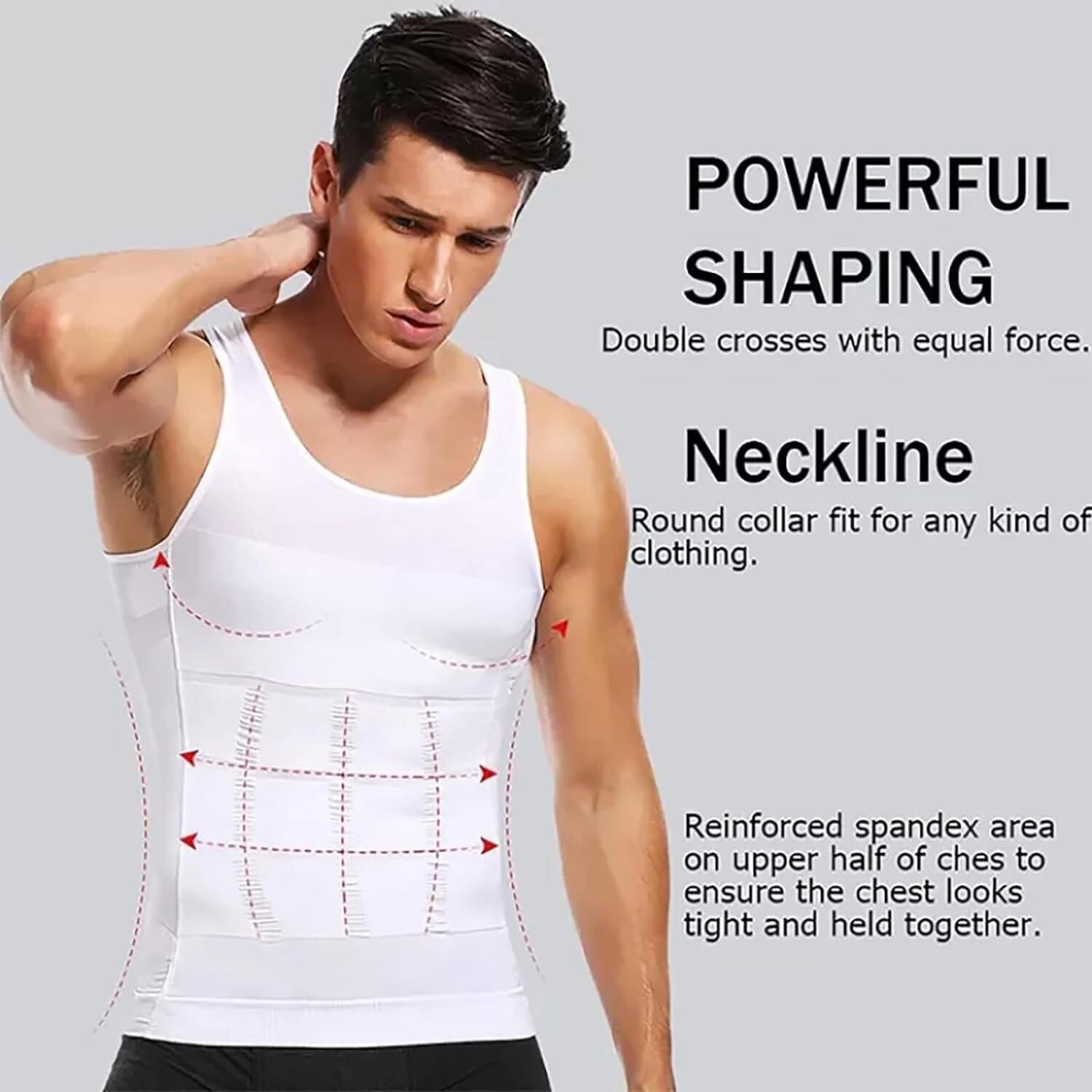 SHAPERLUV – Male Shaper Tank Shaperluv Body Shirt Men Abs Slim Top Undershirt