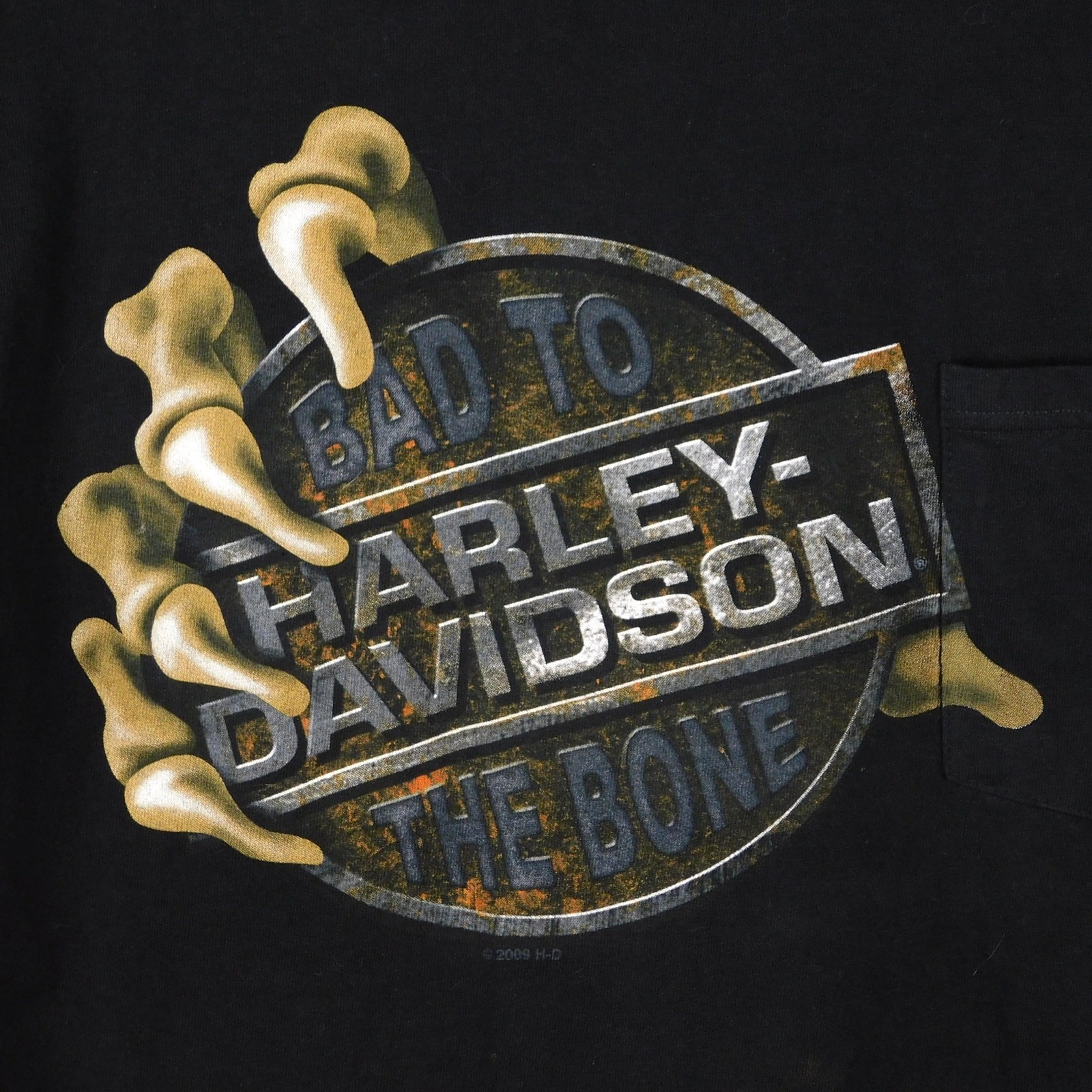 Harley Davidson Bad To The Bone Pocket Tee Size M Warr’s London 2009