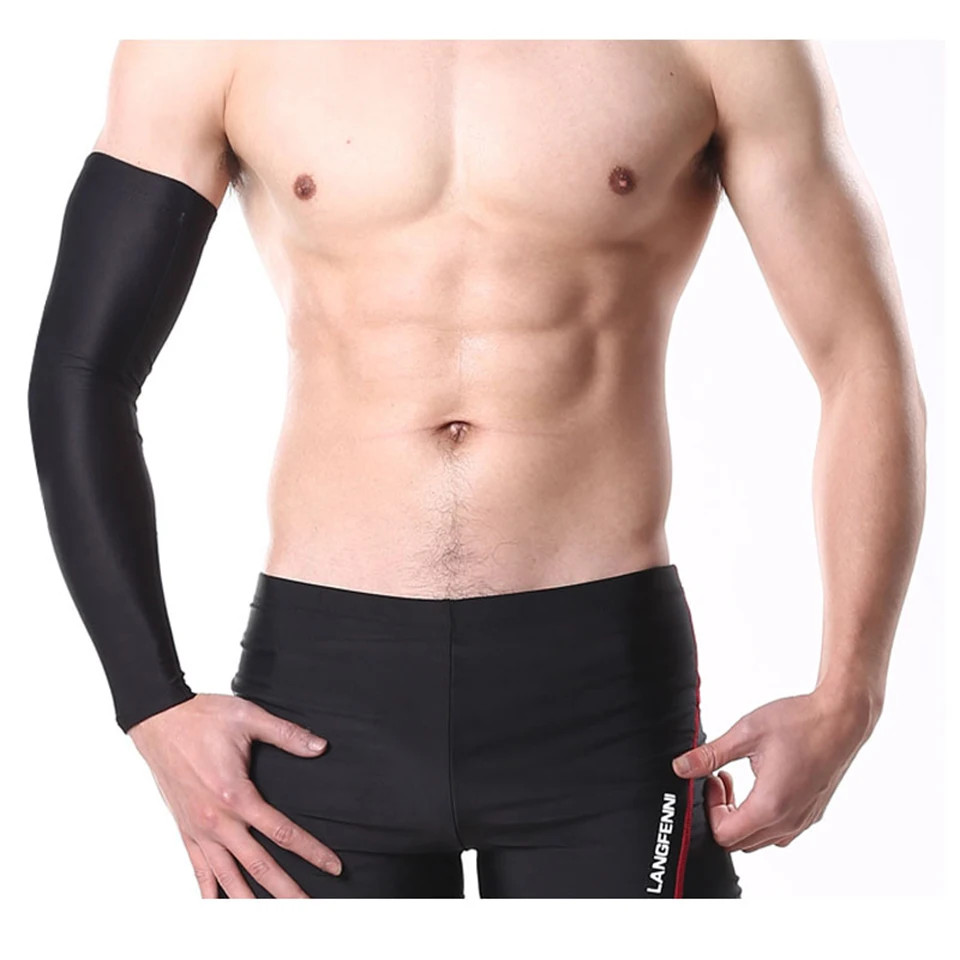 1Pcs Breathable Quick Dry UV Protection Running Arm Sleeves Basketball Elbow Pad