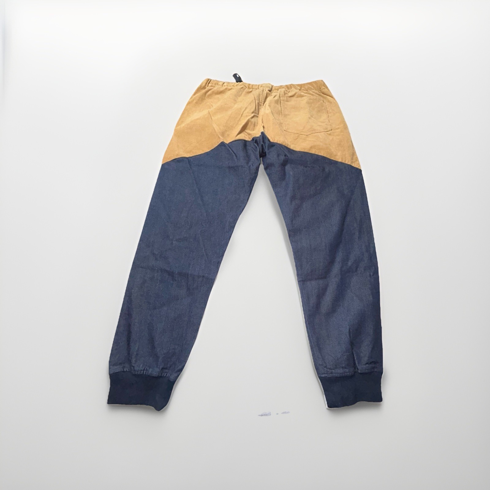 Tonbow Tokyo Jogger Pants Mens L Made in Japan Corduroy Colorblock Elastic Waist