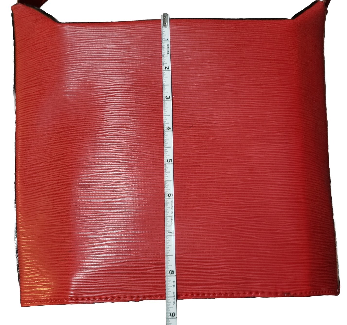 Lorenti Moda Italiana Red Square Box Cross Body Purse Shoulder Bag ~9.5″ x ~8.75