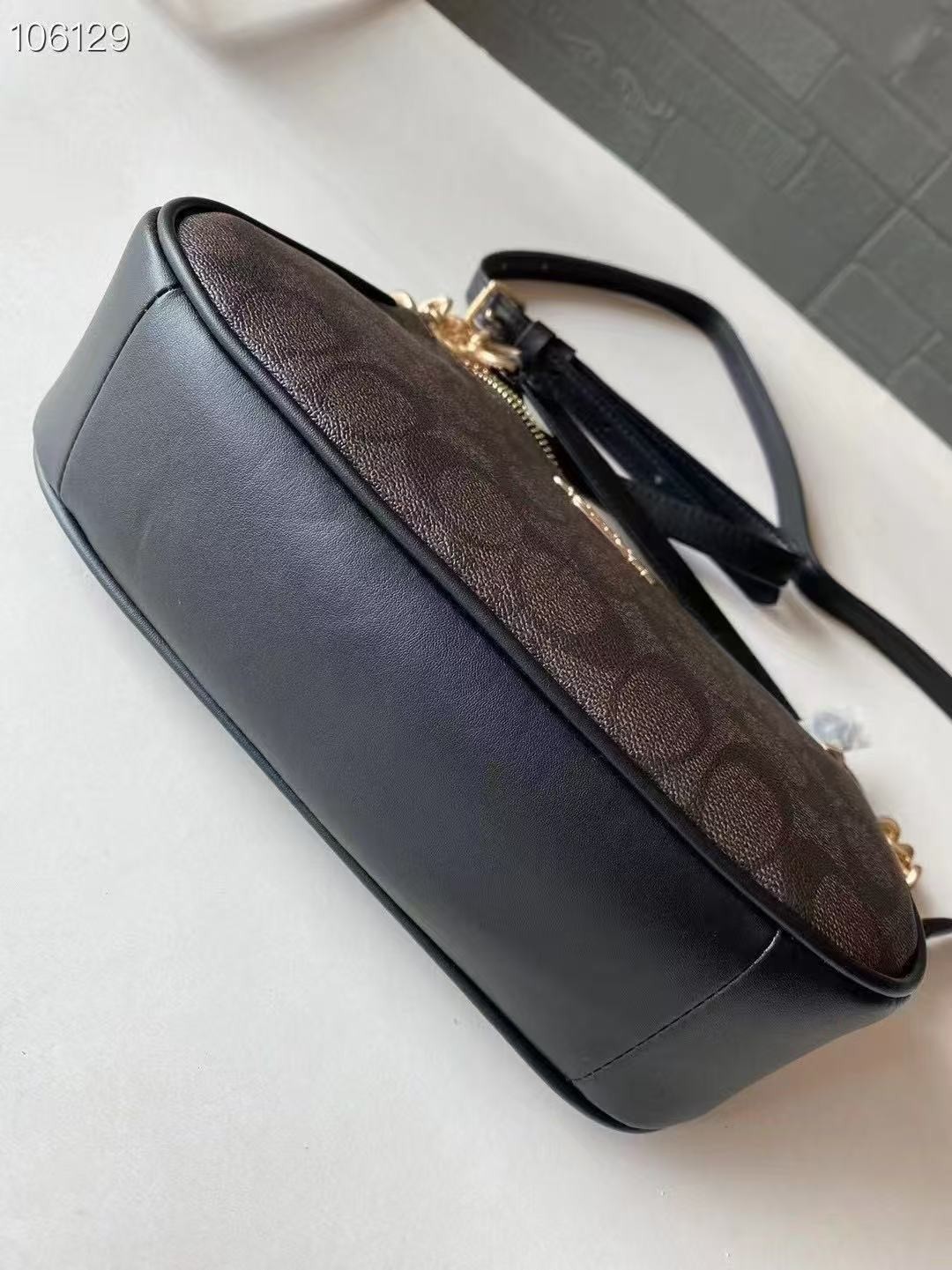 COACH Teri Shoulder Bag In Signature Gold/Walnut/Black, Only unpacked, not used