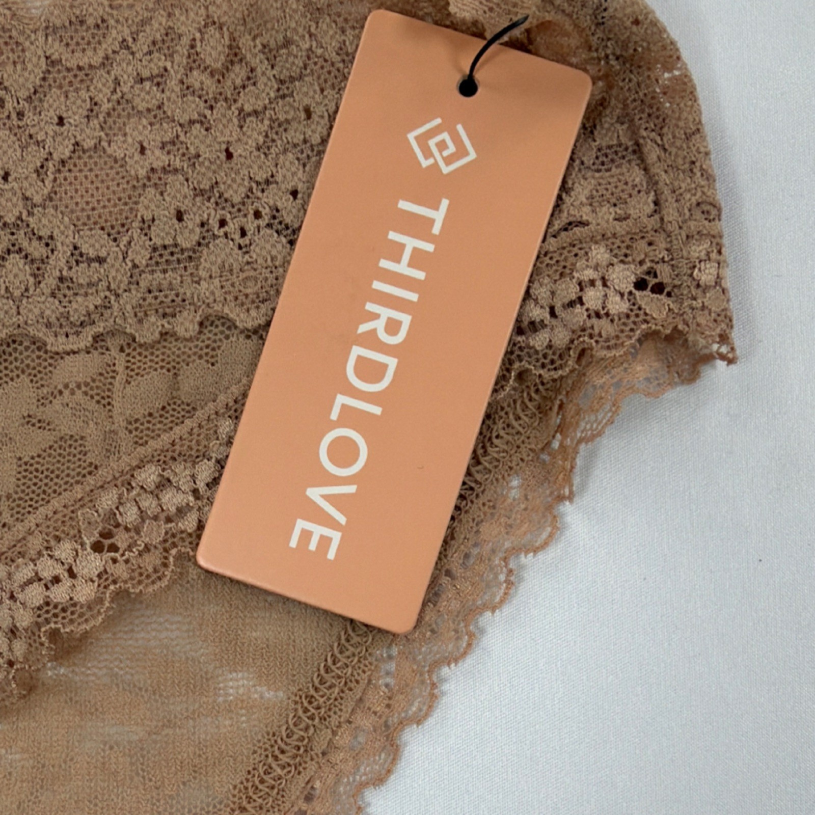 NWT ThirdLove Lace Floral Panties XL Beige Stretch Nylon