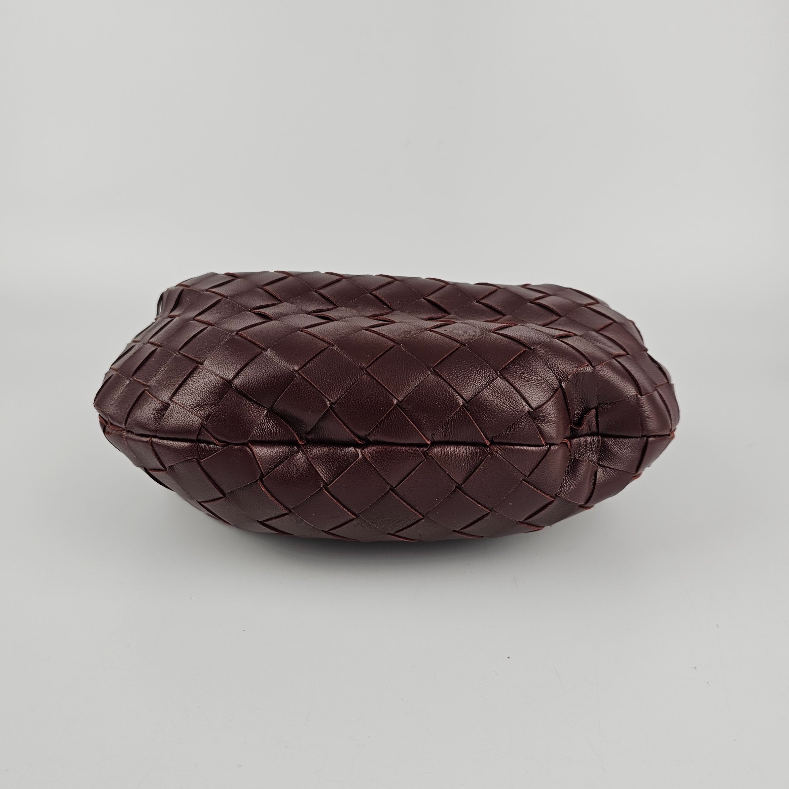 BOTTEGA VENETA Mini Jodie $2800 Madder Brown Leather Top Handle Bag New