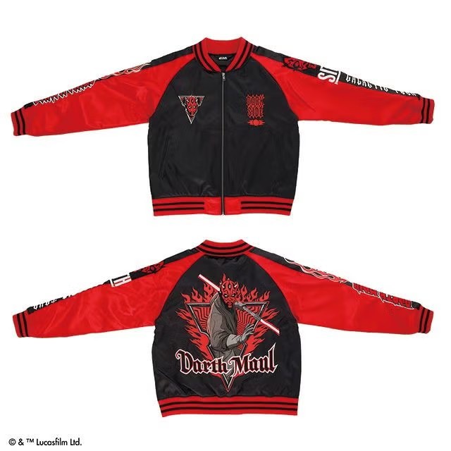 STAR WARS Darth Maul Embroidery Jacket Sukajan Black x Red Japan NEW
