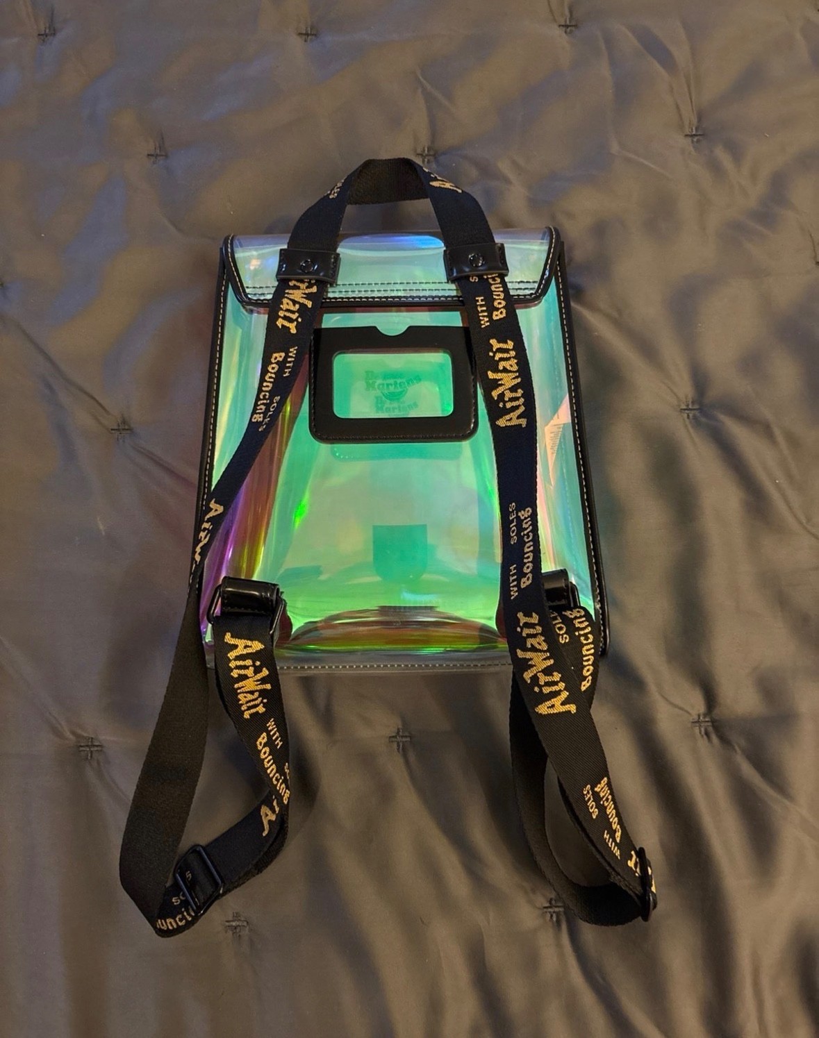 Dr Martens Mini Iridescent Holographic Clear Backpack