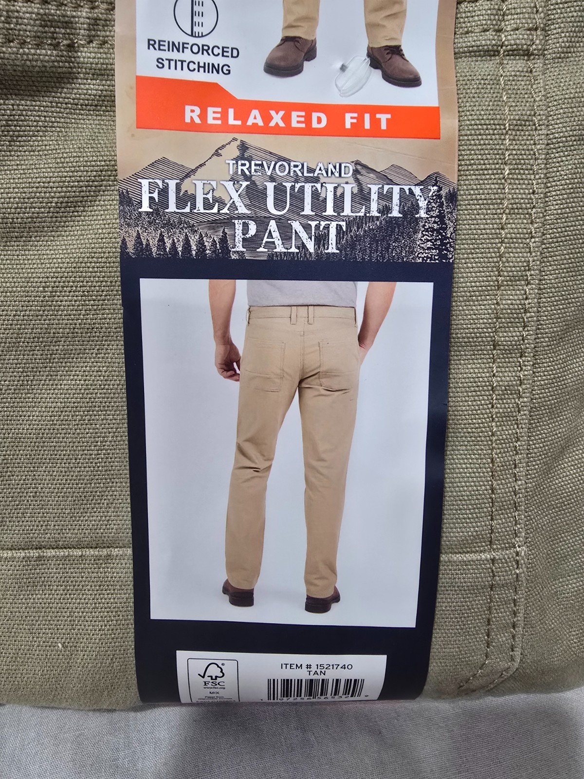 Weatherproof Vintage Trevorland Flex Utility Pant, Size 34×34, Tan **NEW**