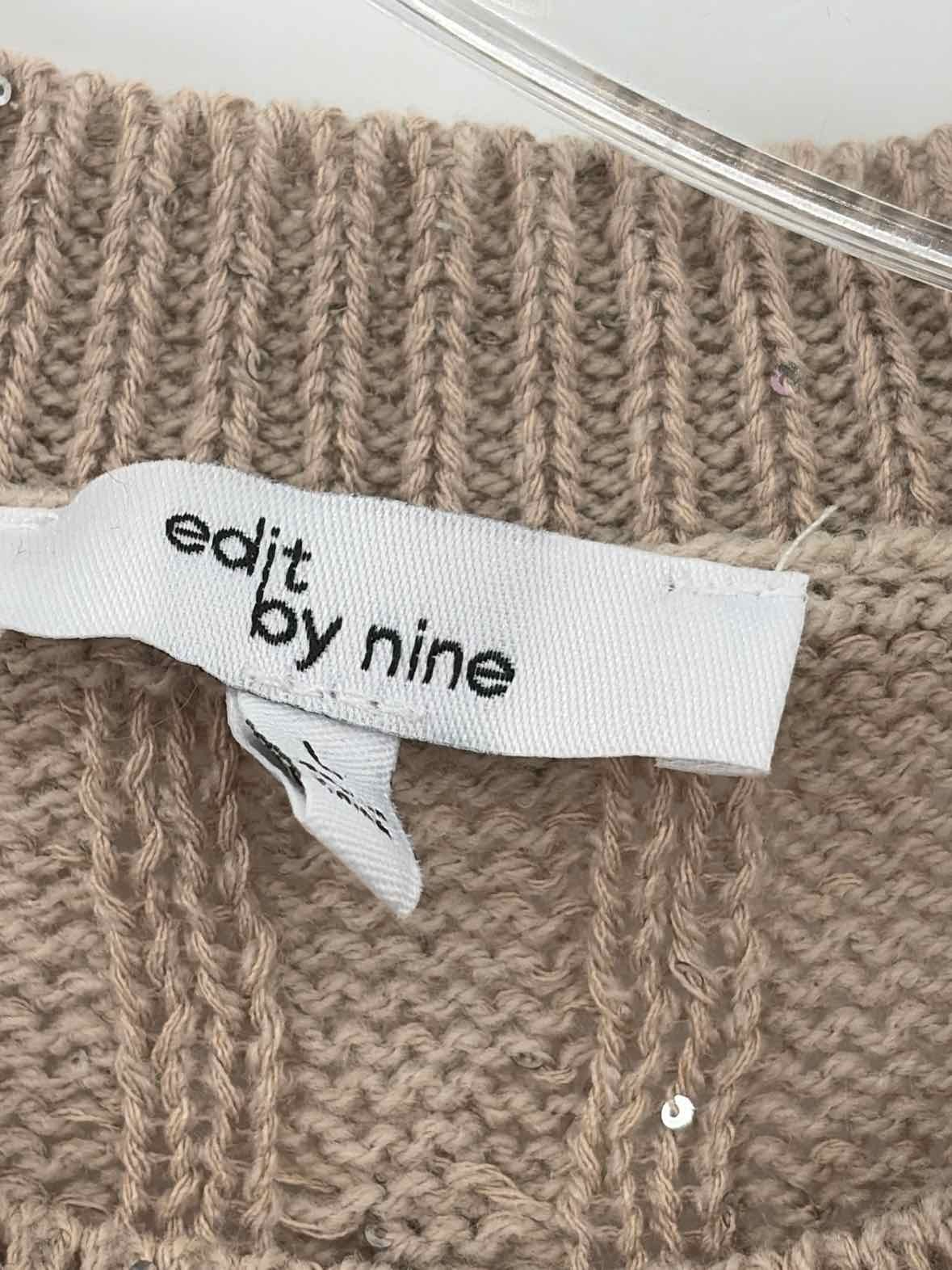 Pre-Owned Edit By Nine Brown Size Large Sweater