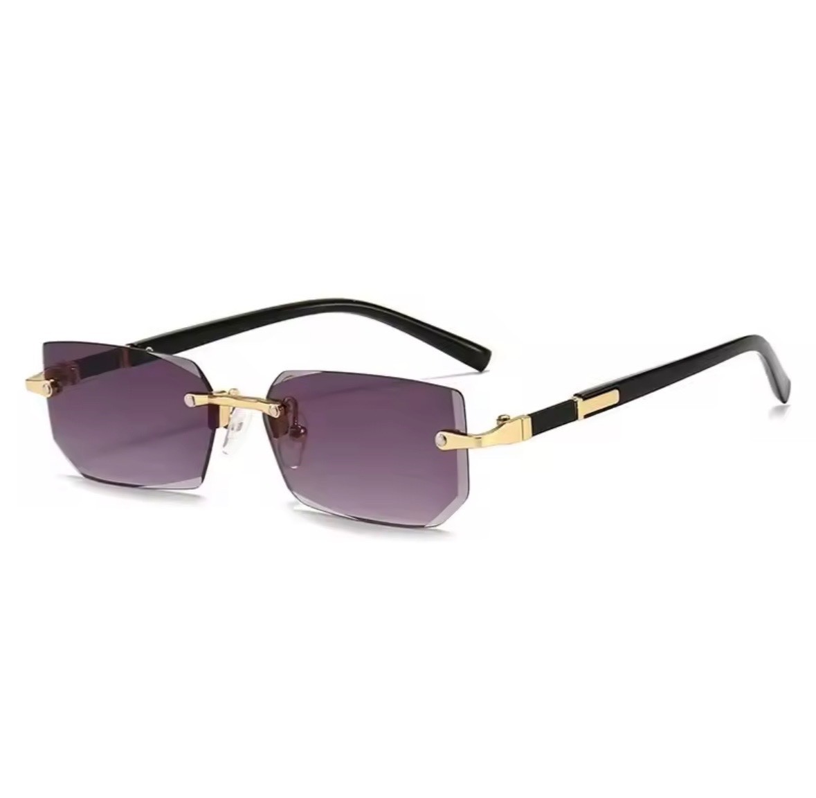Vintage Rimless Rectangle Sunglasses Retro Fashion Shades Men Women.
