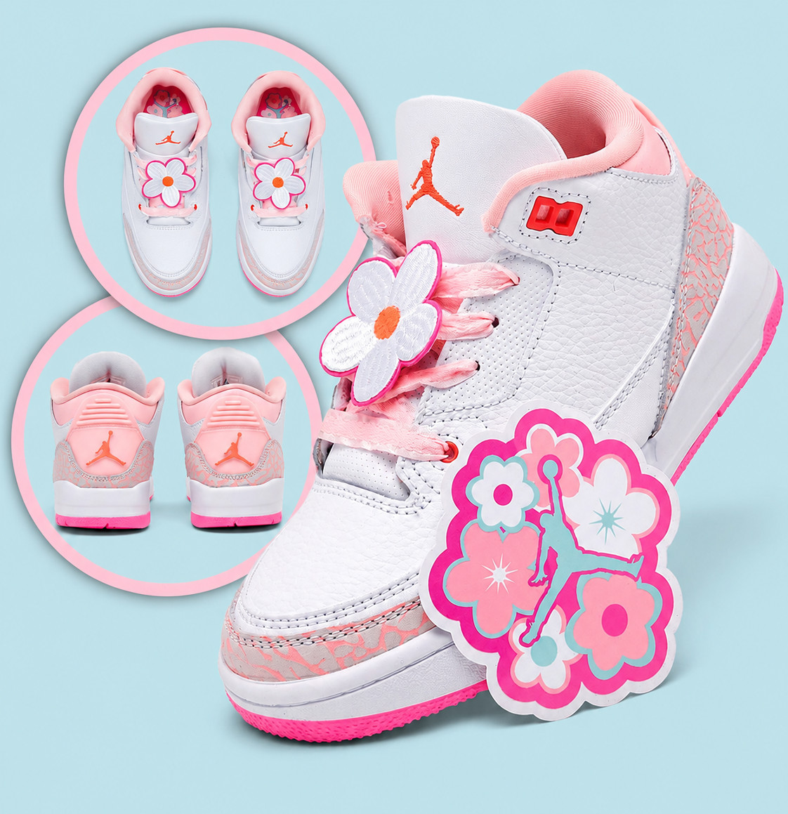 NEW Jordan 3 “Spring Flowers” Women’s Size US 5.5-11