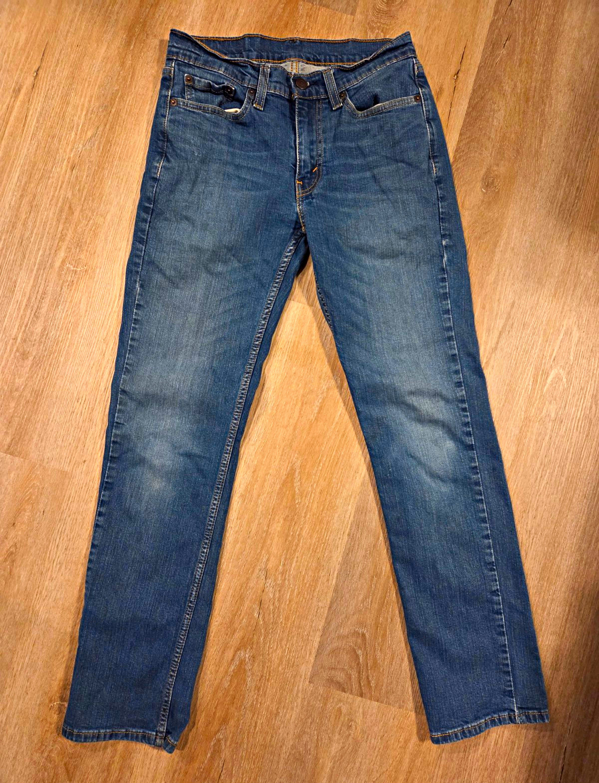 Levi’s 514 Men’s 29×30 Slim Straight Jeans Blue Medium Wash Denim 5-Pocket