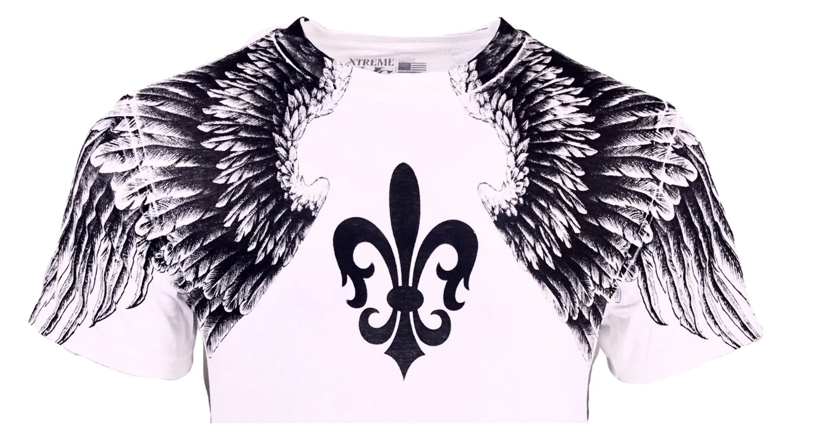 Xtreme Couture Affliction Men’s T-Shirt AEROSMITH WHITE Wings Biker Tattoo MMA