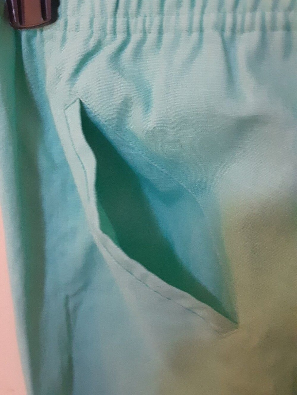 Tropical Print Button-Front Top in Aqua & Navy