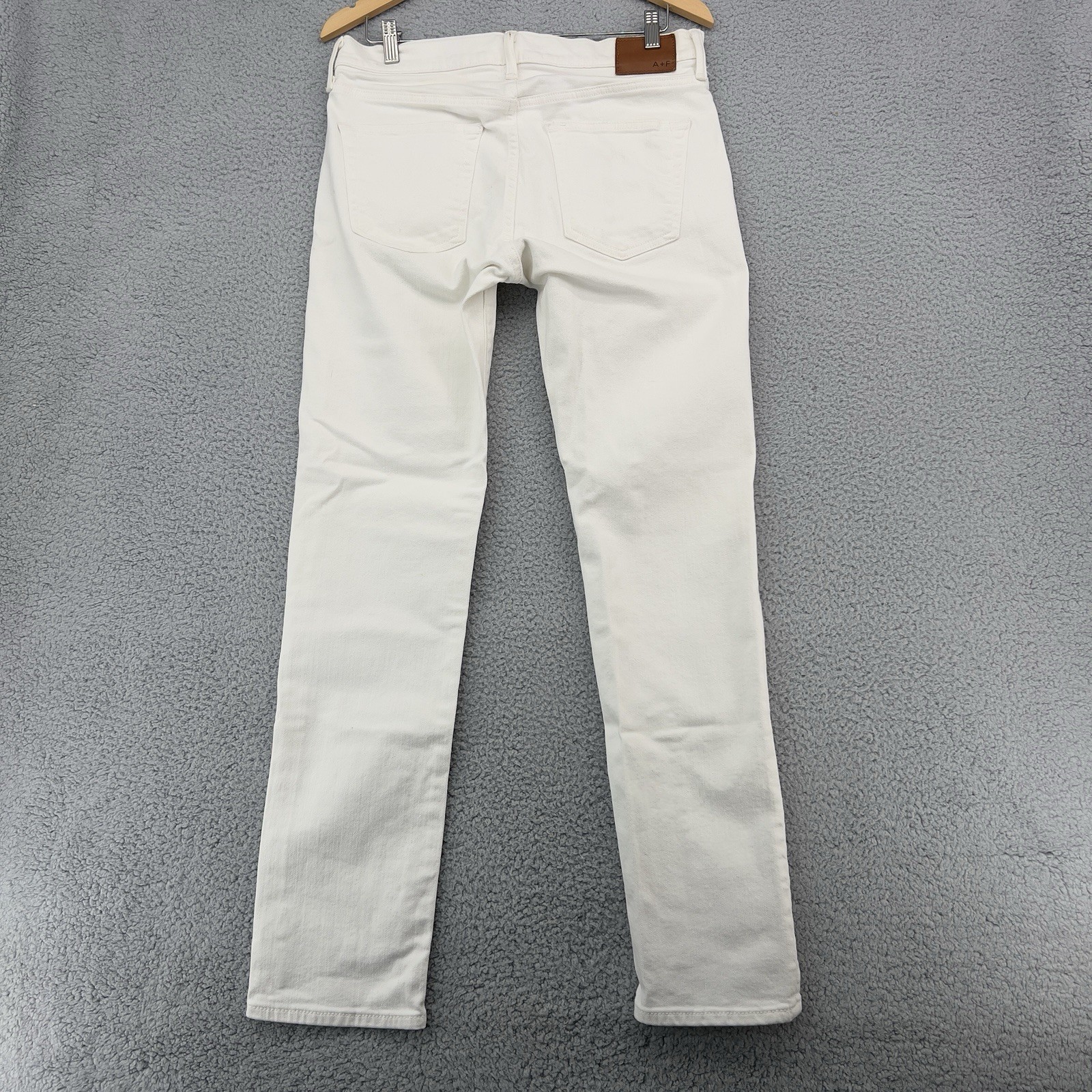 Abercrombie & Fitch Langdon Slim Stretch Jeans Men’s 31×32 White Skinny Slim Fit