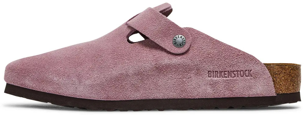 Birkenstock × Stussy Boston Clog Dusty Pink Suede Leather Shoes Wide Size 37-45