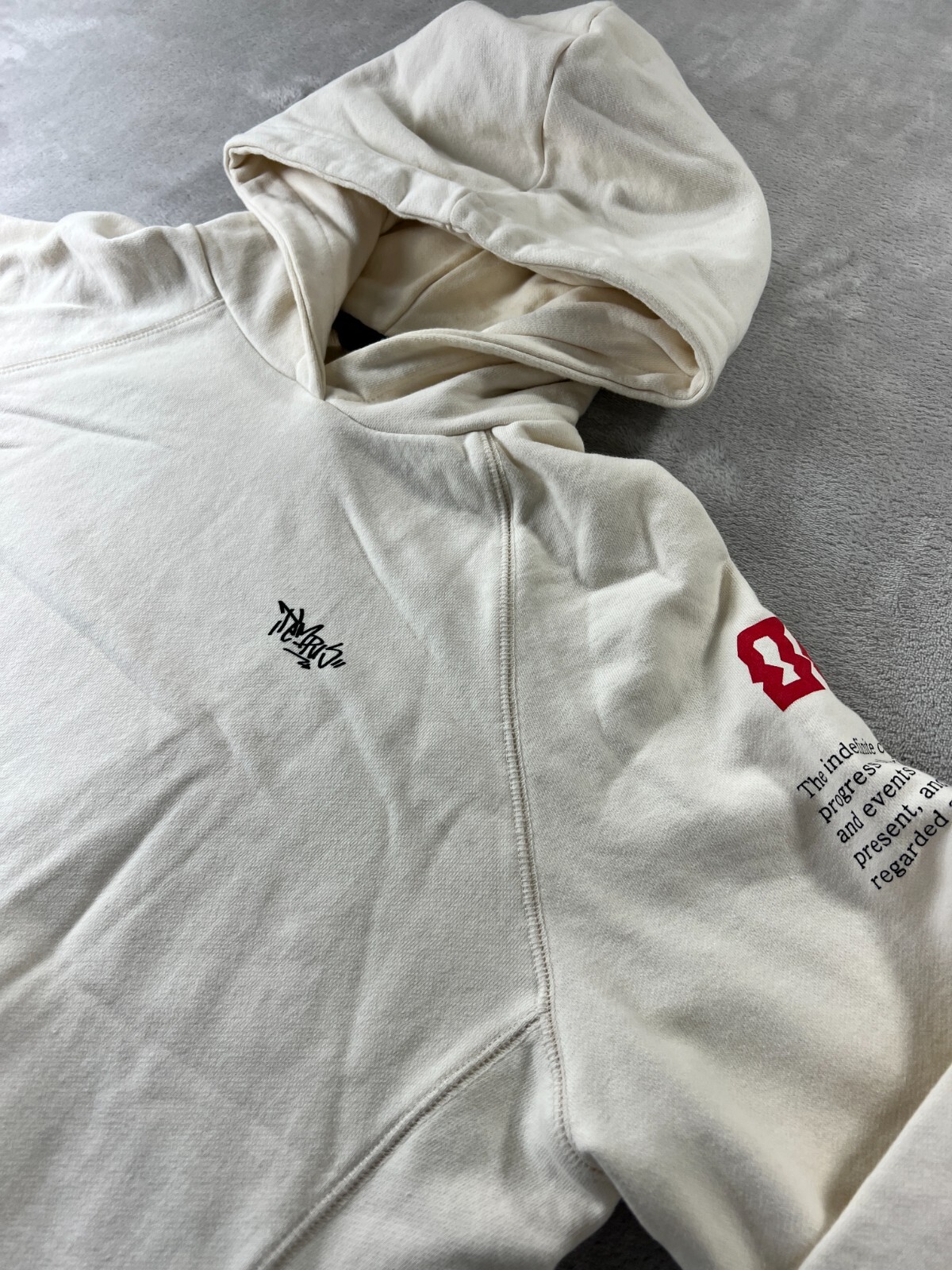 TEMPUS STUDIO Sweatsuit Jogger Set Size MEDIUM Beige Heavyweight Hoodie + Pant