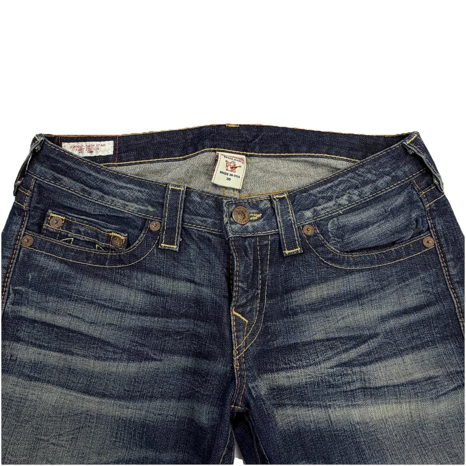 True Religion First Edition Johnny Dark Star Jeans 30×34 Straight Made USA