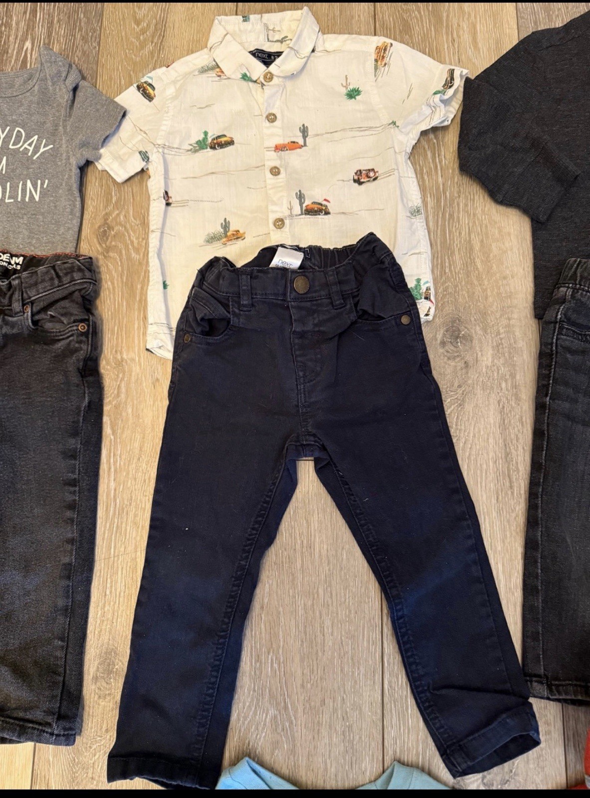 12-18 month boy Bundle Jeans Shirts outfits HUGE Lot Winter Fall