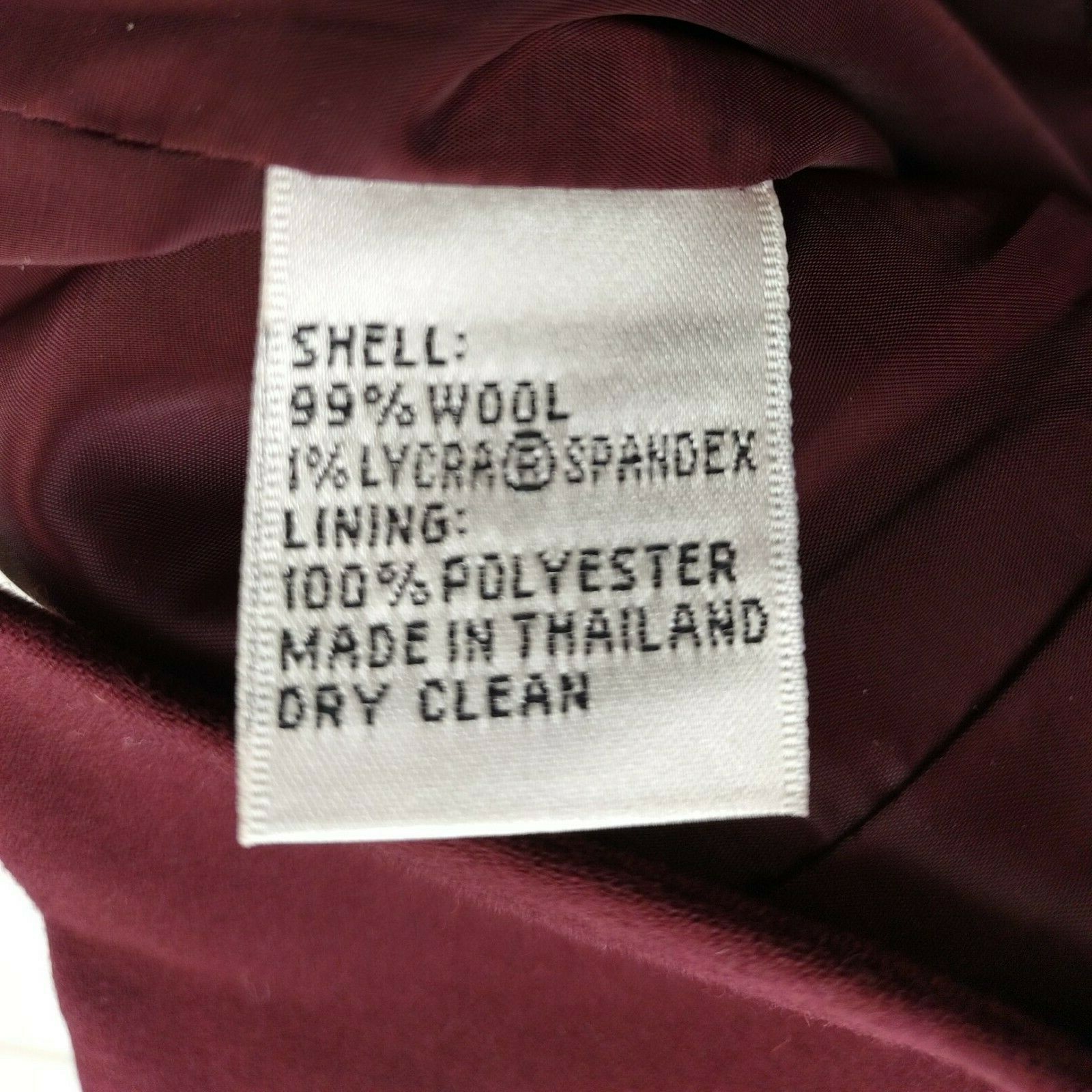 Talbots Stretch Fabric Wool Blend Jacket Blazer Red Women Size 10 2 Buttons Used