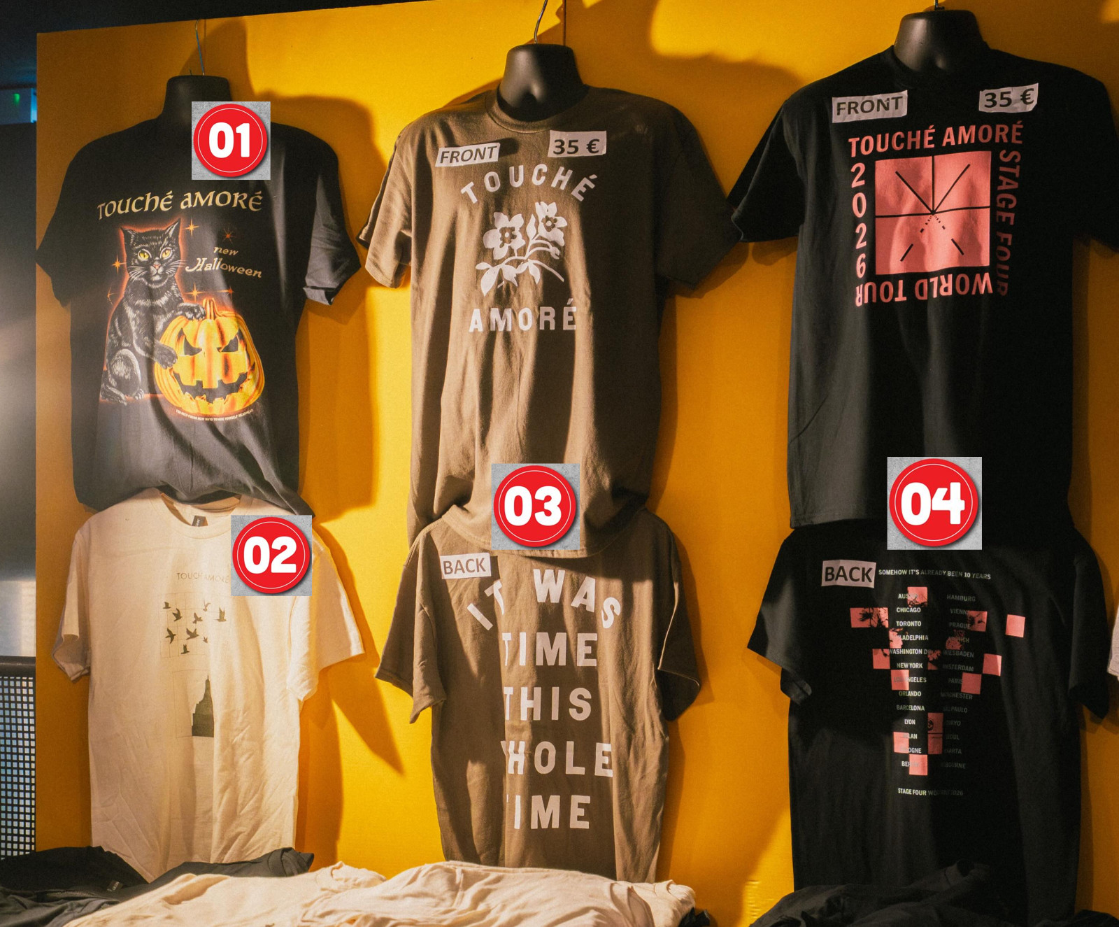 Touche Amore Stage Four 10 Year Anniversary World Tour 2026 Merch Tee, Reprint