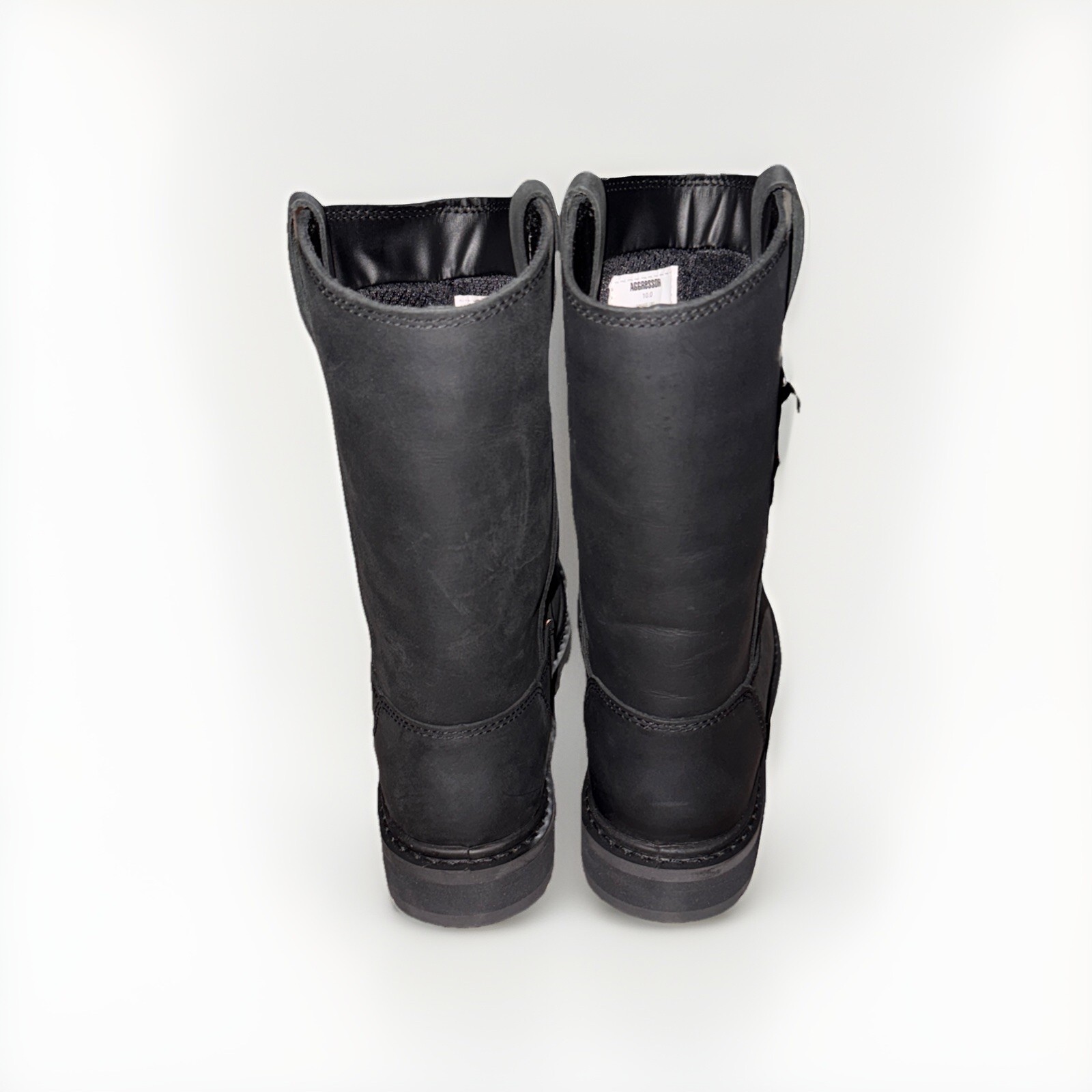 Aggressor Men’s Leveler Soft Toe Wellington Work Boots 5ANAAGG-1001 Black 11