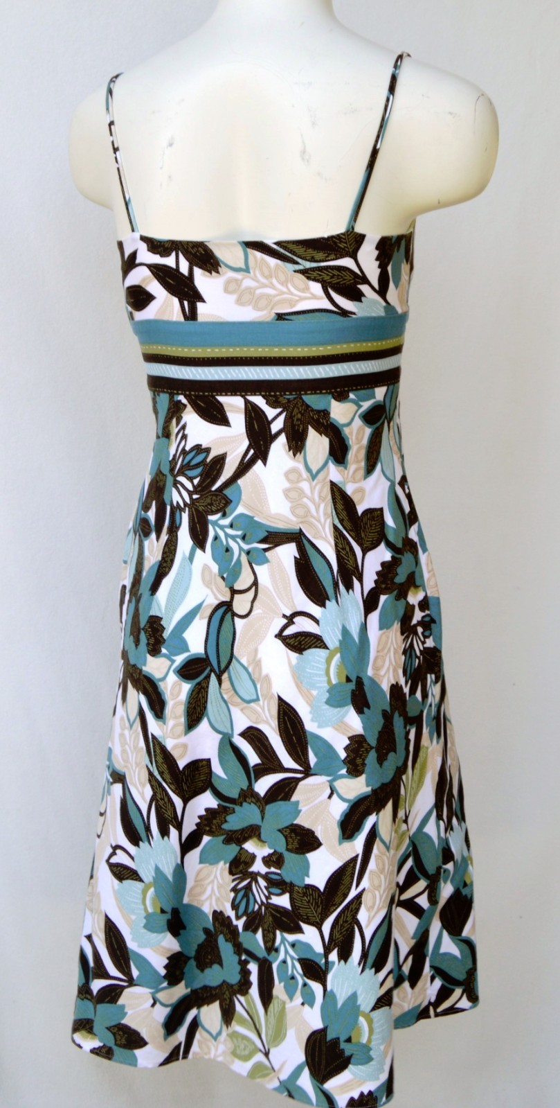 Ann Taylor Crossed cotton Floral print spaghetti staps women’s casual Dress Sz 0