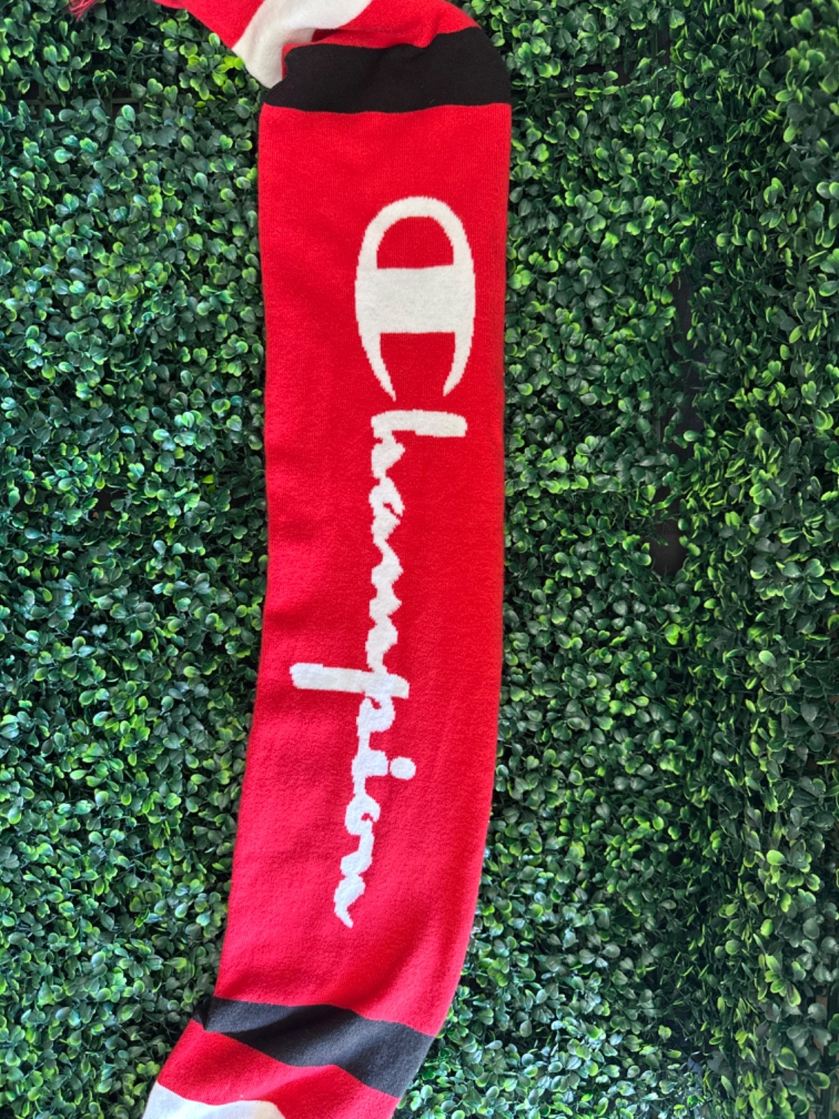 Champion Reversible Scarf Red White Blac One Size Logo Design 64 Inches
