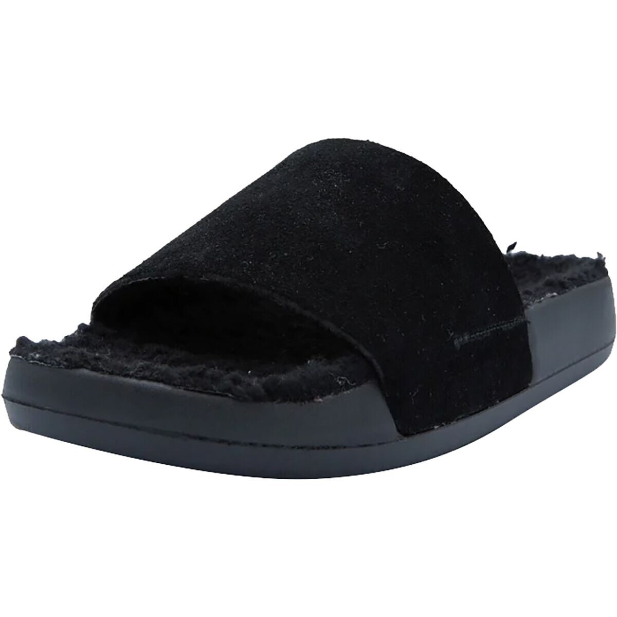 Brandblack Apres Kashiba Faux Shearling Black Slide Sandal Men MSRP $90