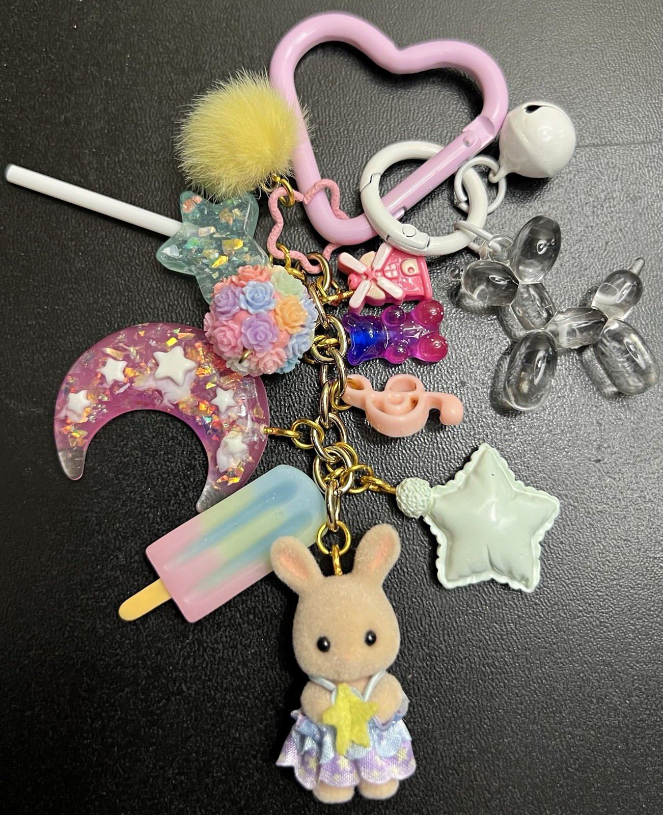 Custom Calico Critter Dreamer Bunny Keychain